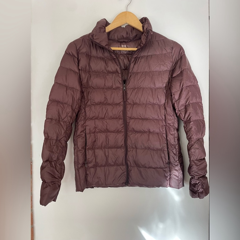 Uniqlo Ultra Light Down (ULD) Jacket Quilted Jacket - Plum